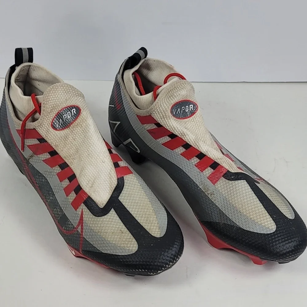 Nike Mens Vapor Edge Pro 360 Football Cleats Grey Red Black DQ3670-061 Size 12